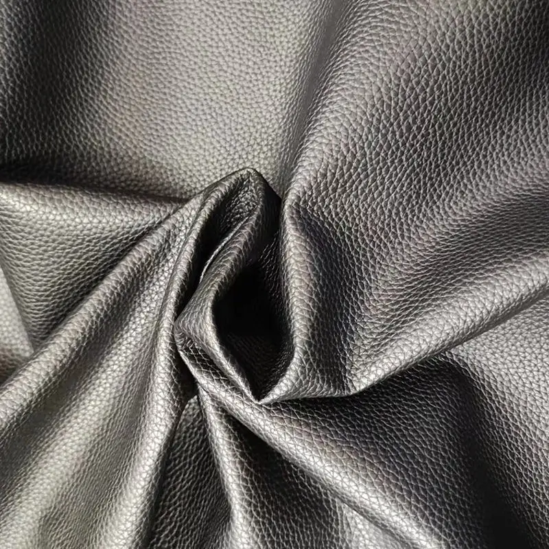 Factory Customized Fashion Eco-friendly Soft faux leather washable PVC polyester synthetic PU leather for men jackets