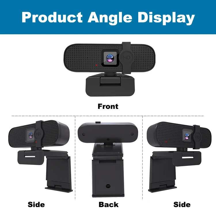 2K 4K Conference PC Webcam Autofocus USB Web Camera with Microphone Privacy Cover 1080P Computer Laptop Gaming Webcam