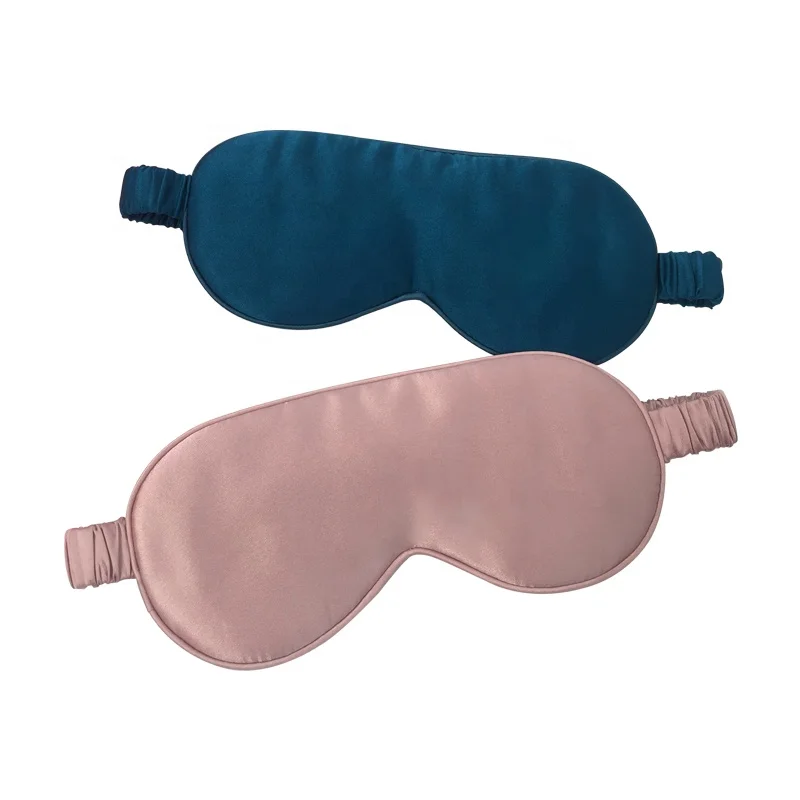 Hot sale super smooth pure silk private label elastic band 16mm 19mm 22mm sleep eye mask silk steam