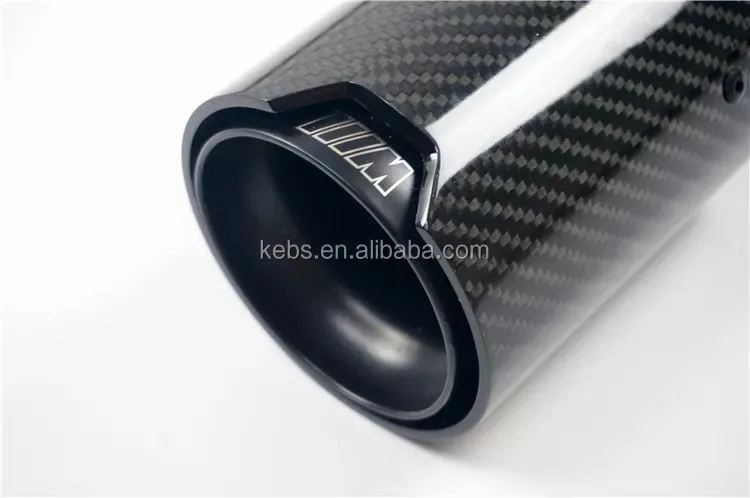 Auto Carbon Fiber Black Rear Bumper Tailpipe H Type Exhaust Tips For BMW Cars