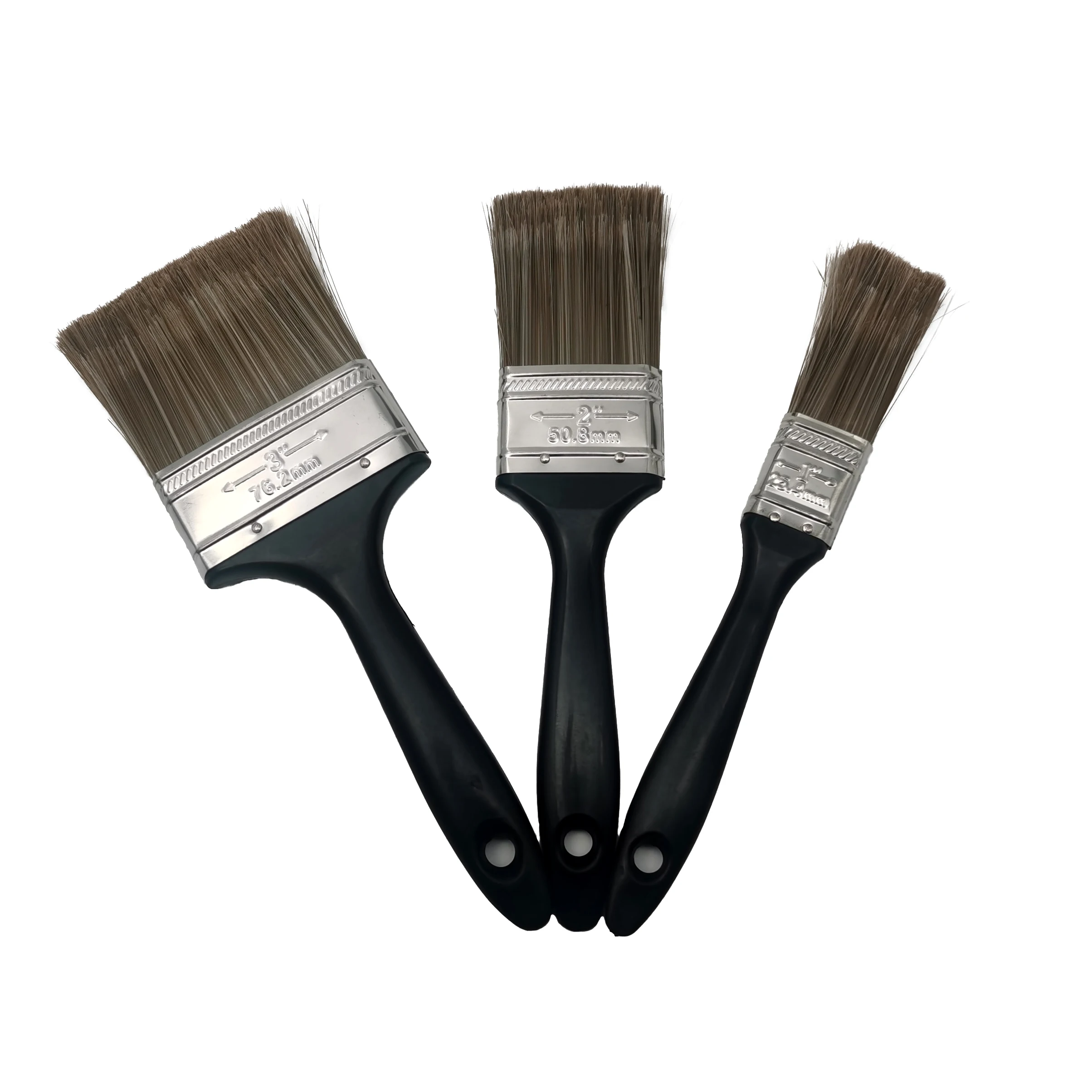 Cheap 3pcs professional oil paint brushes and flat paint brush