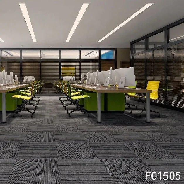 Коммерческая ковровая напольная плитка полипропиленовая самоклеящаяся сверхпрочная квадратная карповая Плитка 20x20 дюймов китайская для офиса