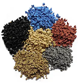 MCG EPDM Colorful Rubber Powder Plastic Molding Film Grade Fibers for Sports Flooring