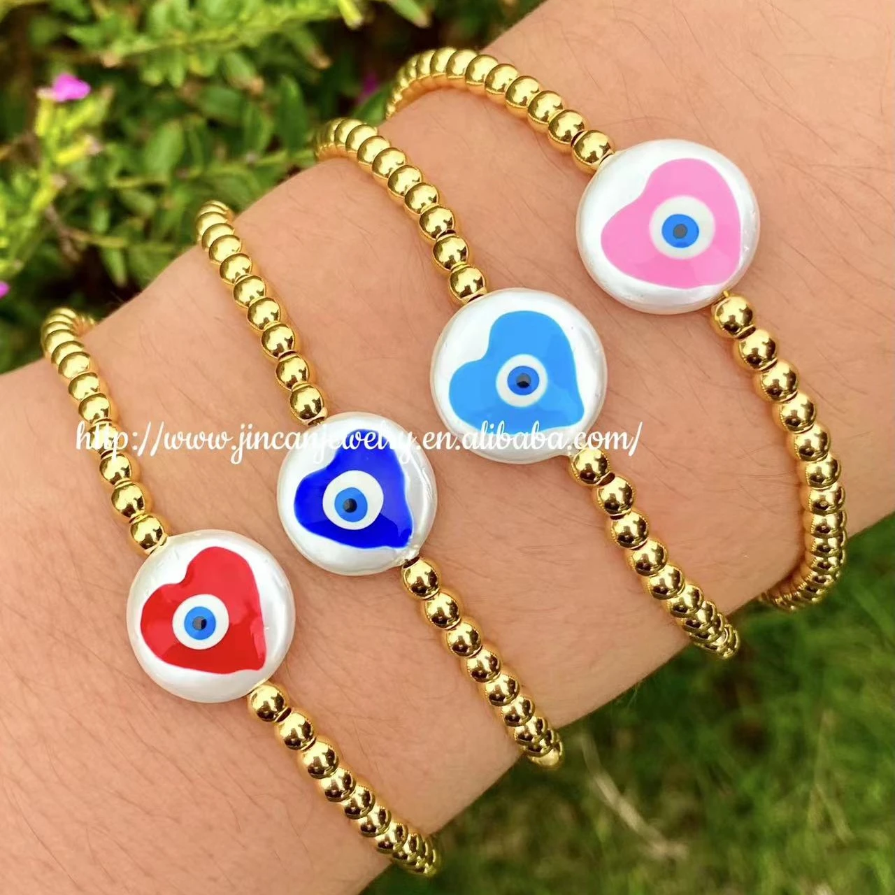 New Heart rate monitor blood pressure smart bracelet eye bracelet  heart lock pulsera  magnetic heart bracelet for women