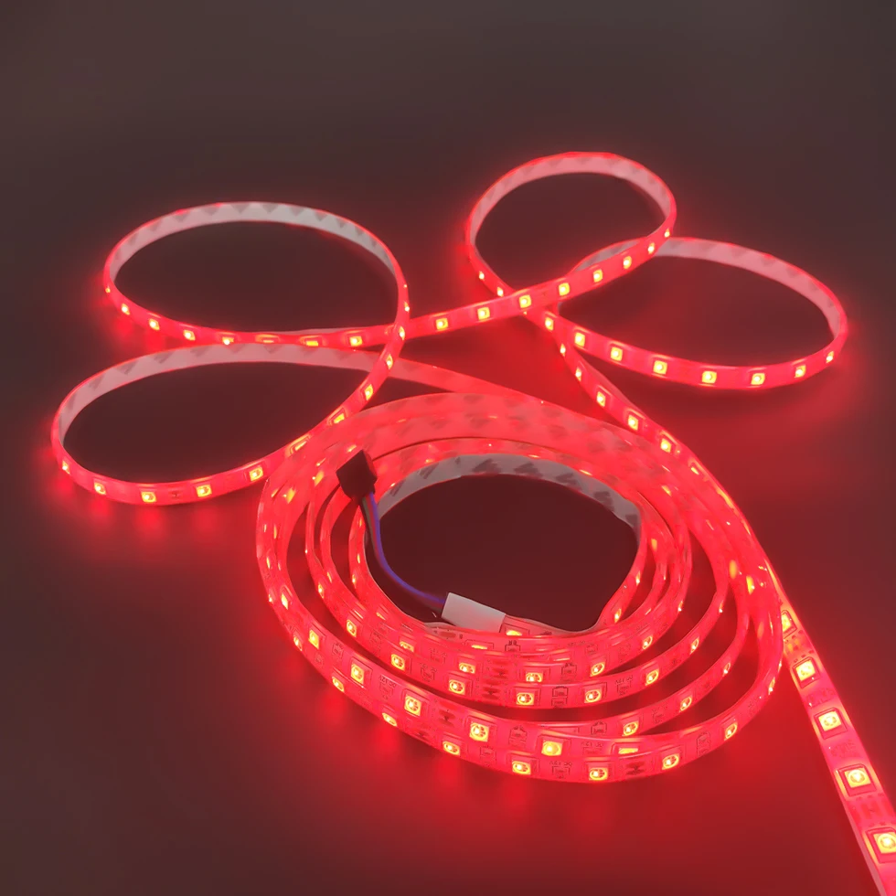 24V питание интеллектуальная беспроводная (Wi-Fi) голосовой контроль) Светодиодная лента с usb-питанием платы для ТВ-подсветка музыки полосы света RGB 30led м 5 м/Лот Белый SMD5050