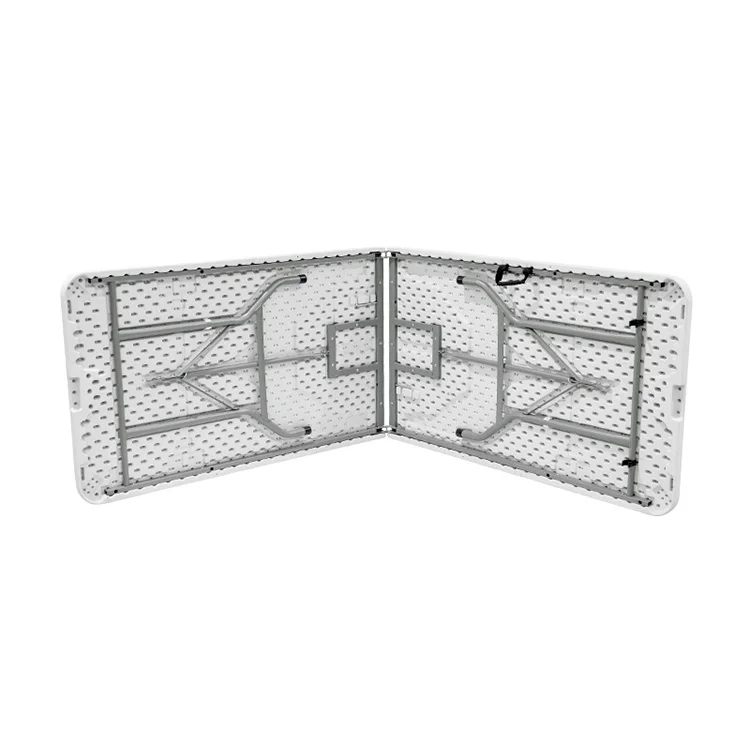 Modern cheap PVC rectangular white folding table wedding plastic folding banquet tables