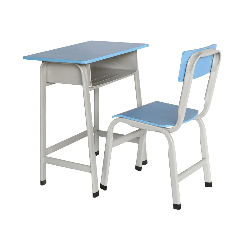 Wooden College Table and Chair Student Modern Classroom Furniture Set Environmental School Library Furniture