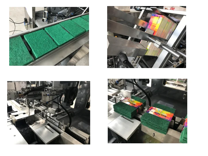 Automatic sponge  packing machine with paper cover