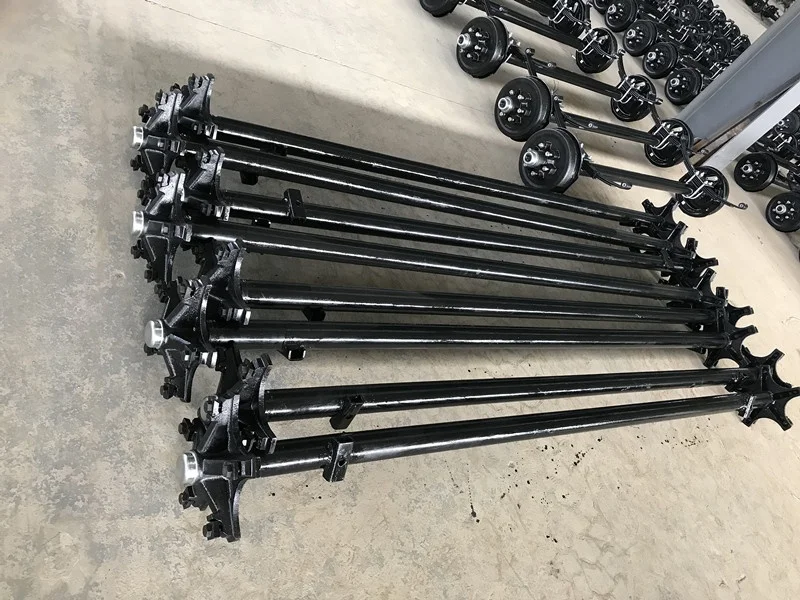 Manufacturer Tourist Trailer Rear Axle Single Round Axle Beam With Spindle Assembly