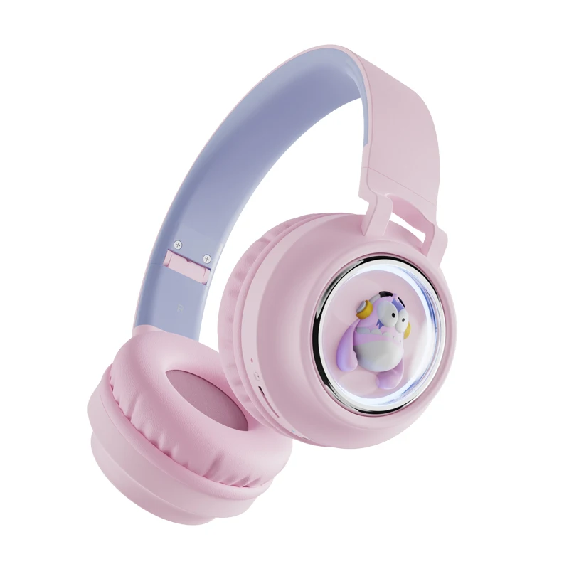 Wander BOBO Q1 Wireless BT Overhead Headset Super Bass On the Ear Headband TF FM Radio AUX With Mic Soft Headset For Girls Kids