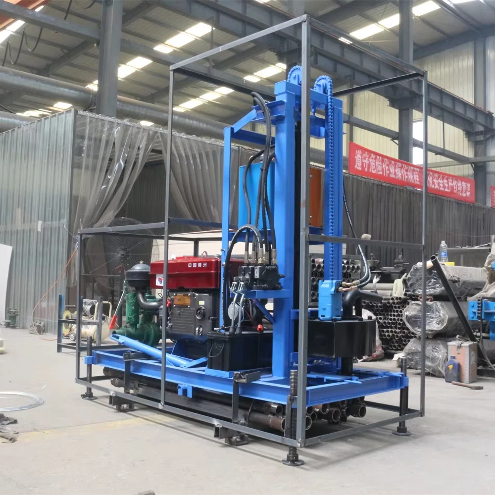 Automatic Electric Hydraulic 130M Borehole Drilling Rig Water Well Drilling Machine 10-35MM Capacity Hydraulic Pump Core Motor