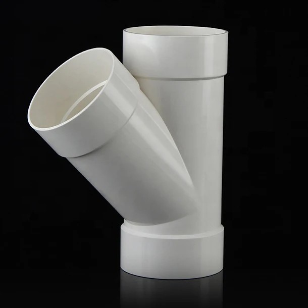ASTM standard sanitary drainage system upvc plastic PVC DWV fittings Y branch pvc pipe y tee