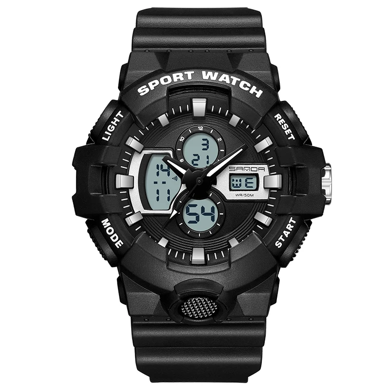 Suxuan Sanda 3131 Fashion Mens Watches Led Sport Waterproof Watches Top Luxury Brand Digital Male Quartz Wrist Watch Relogi