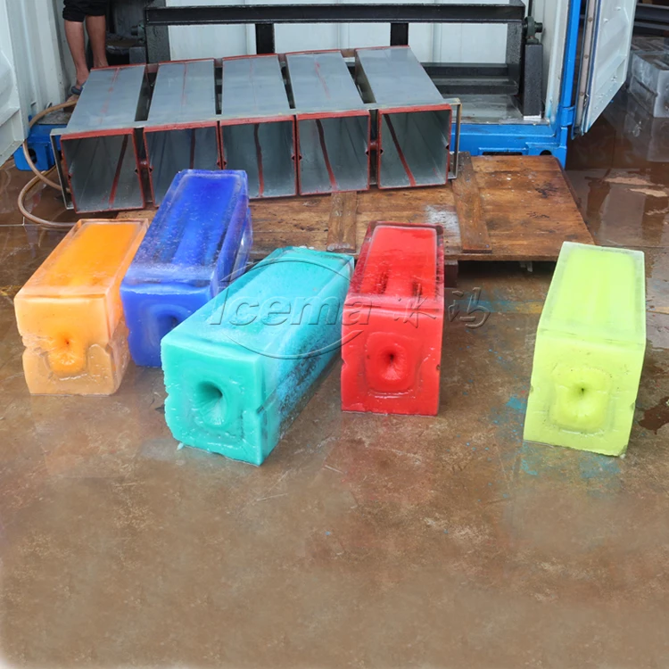 Industrial containerized ice block making machine
