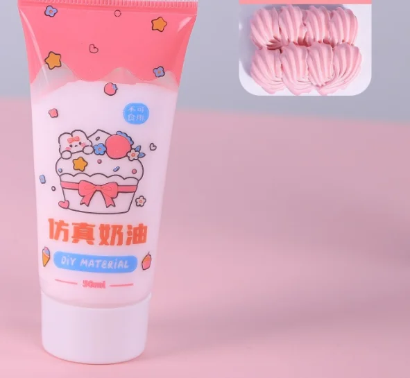 cartoon toy 50g Simulated cream glue diy kit handmade material for pencil Hairpin phone case sticker kid play charm creativity