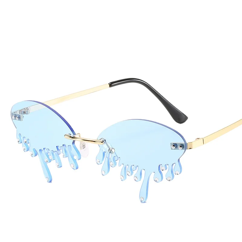 2022 New Arrivals Diamond Tear Drop-Shaped Sunglasses Women Personality Exaggerated Funny Sunglasses