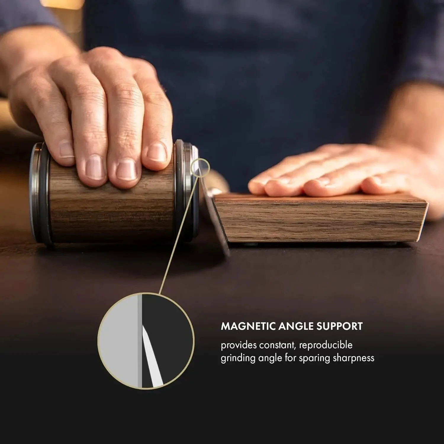 Magnetic Rolling Knife Sharpener Diamond Sharpening Stone Kit Wood Kitchen Grinding System 15 20 Degrees Angle Roller Accessory