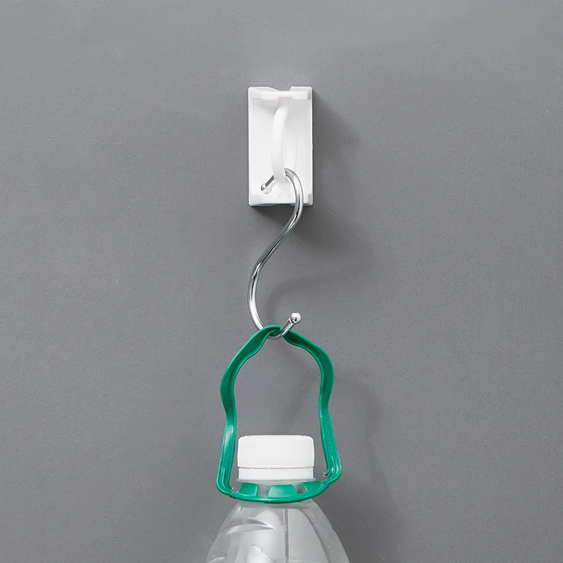 Unlimited Installation Angle Self Adhesive Curtain Rod Holders Hooks Hangers Rotating No Drilling Ring Curtain Rod Brackets