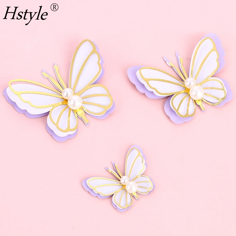 Жемчужная бабочка Топпер для торта на день рождения розовое золото сделай сам торты Декор свадьбу детский душ товары выпечки PQ867