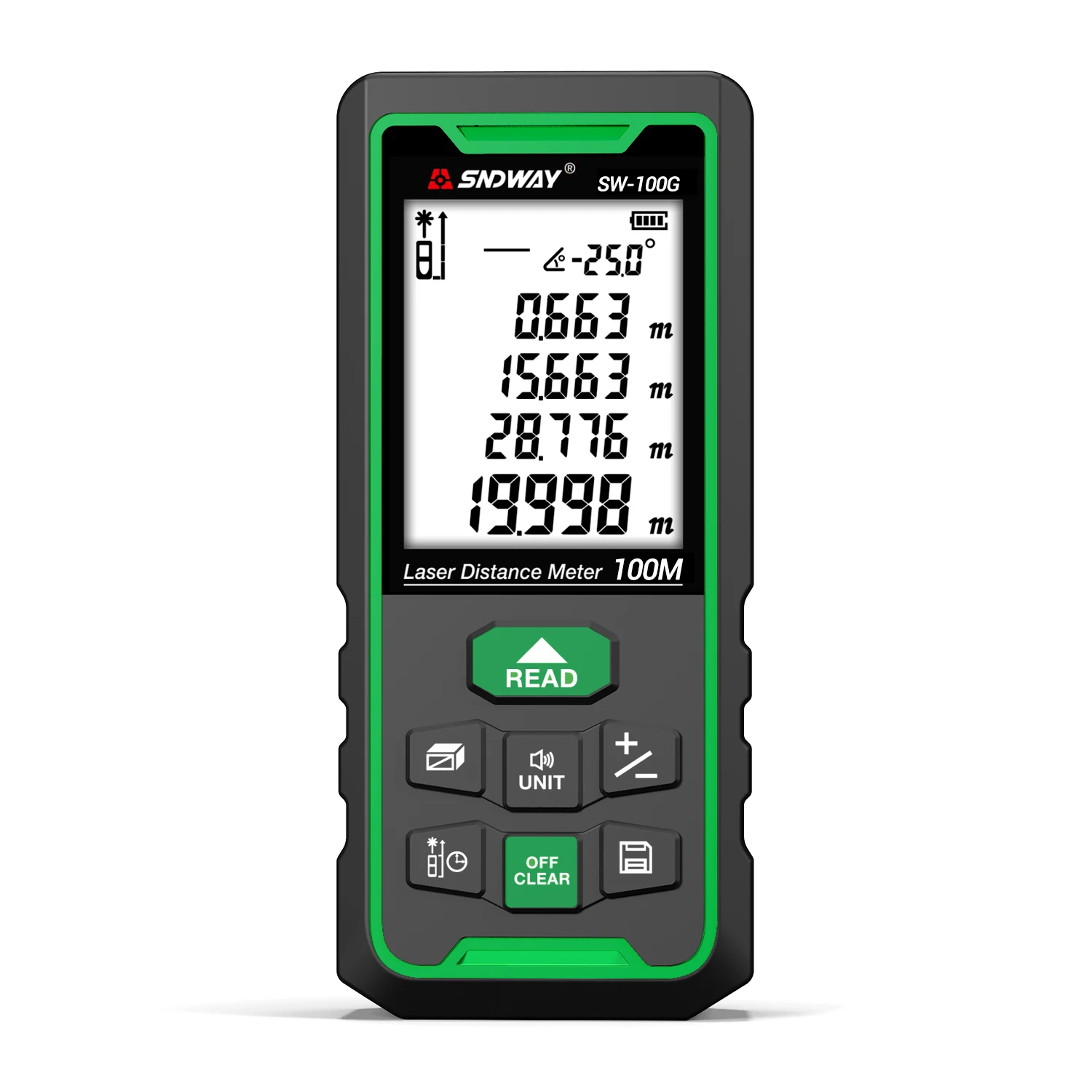 SNDWAY SW-100G на открытом воздухе расстояние измерения лазерный дальномер для 328ft 100 м