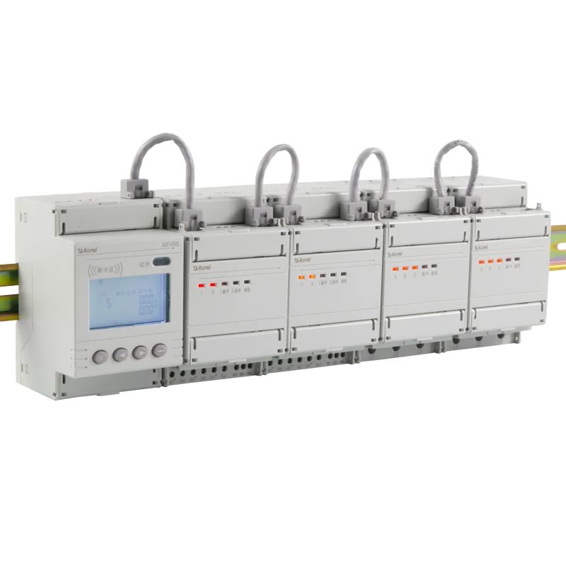 Acrel ADF400L-2H measuring 2 channel three phase current lcd display multi channel energy meter