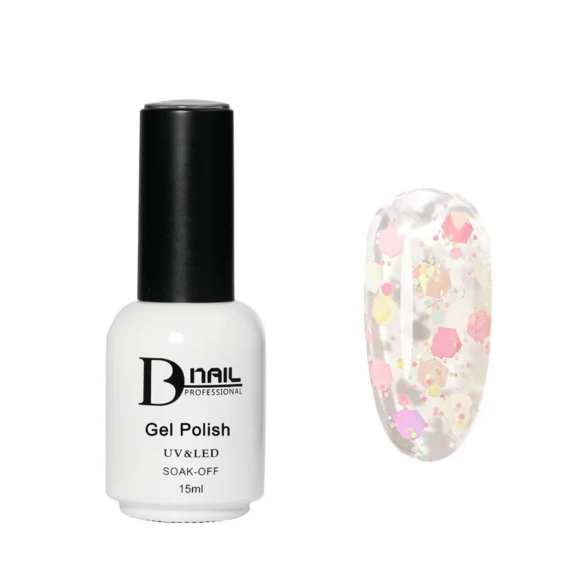ICE NOVA Vendors For Pop Glitter Gel Polish 15 ml Unique Gel Polish Summer Glitter Effect Nail Art System Mix Colors