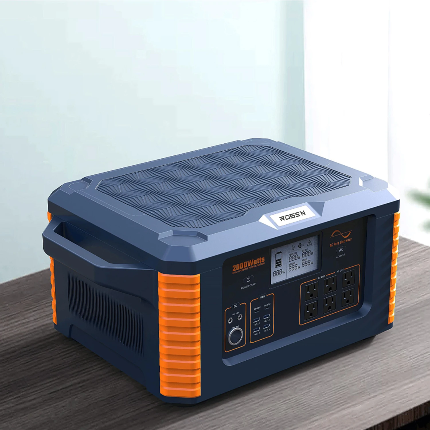 110V 220V Portable Power Station Solar Power Bank Charging Lifepo4 2000W 3000W Home Emergency Outdoor Power Station