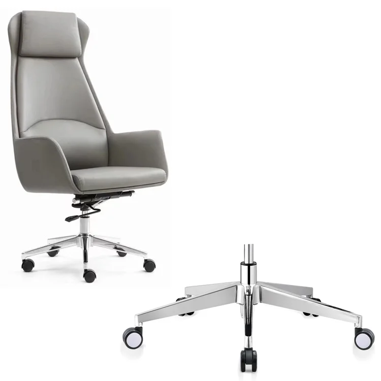 High Quality Modern Luxury Adjustable Recliner Swivel Manager Executive Ergonomic Real Genuine Leather Office Chair