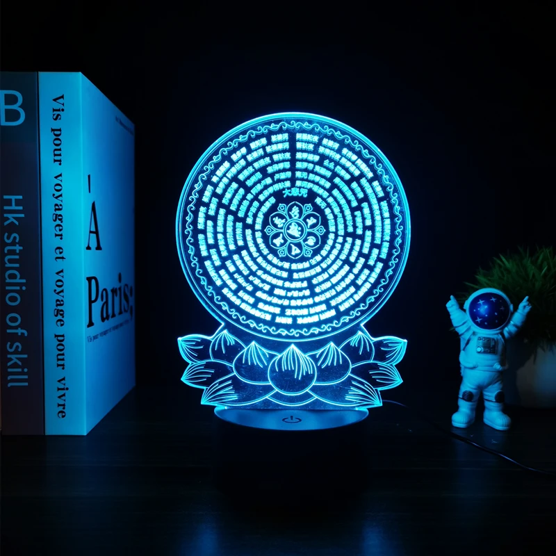 USB Buddha Wish ночник Shurangama мантра Будда главный бог мантра перед подачей вечного света