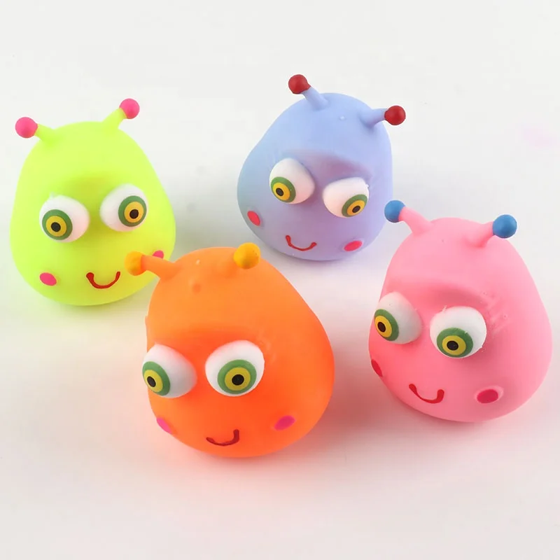 Autism Sensory Toys TPR Plastic Squeeze Ball Cute Monster Anti Stress Squishy Toy Ball