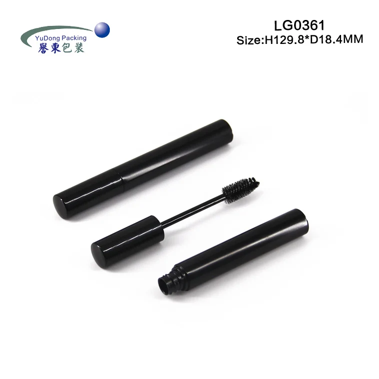 OEM 0,45 унций матовый черный макияж на заказ пустой тушь для туши для ресниц цилиндрические контейнеры для туши для ресниц флакон упаковка с кисточкой