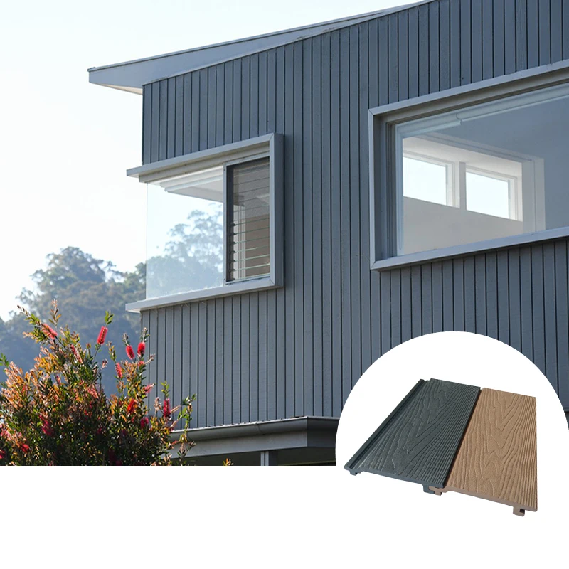 Co-extruded WPC Wall Panel External Composite Wall Cladding Outdoor House Siding