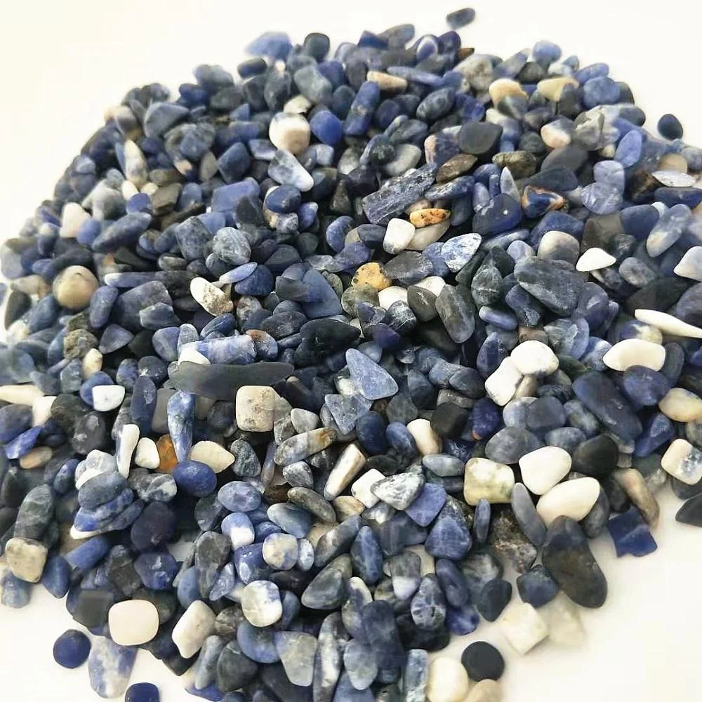 Оптовая продажа красивых лечебных кристаллов натуральный синий кальдалитовый минеральный кристалл гравий кристаллы