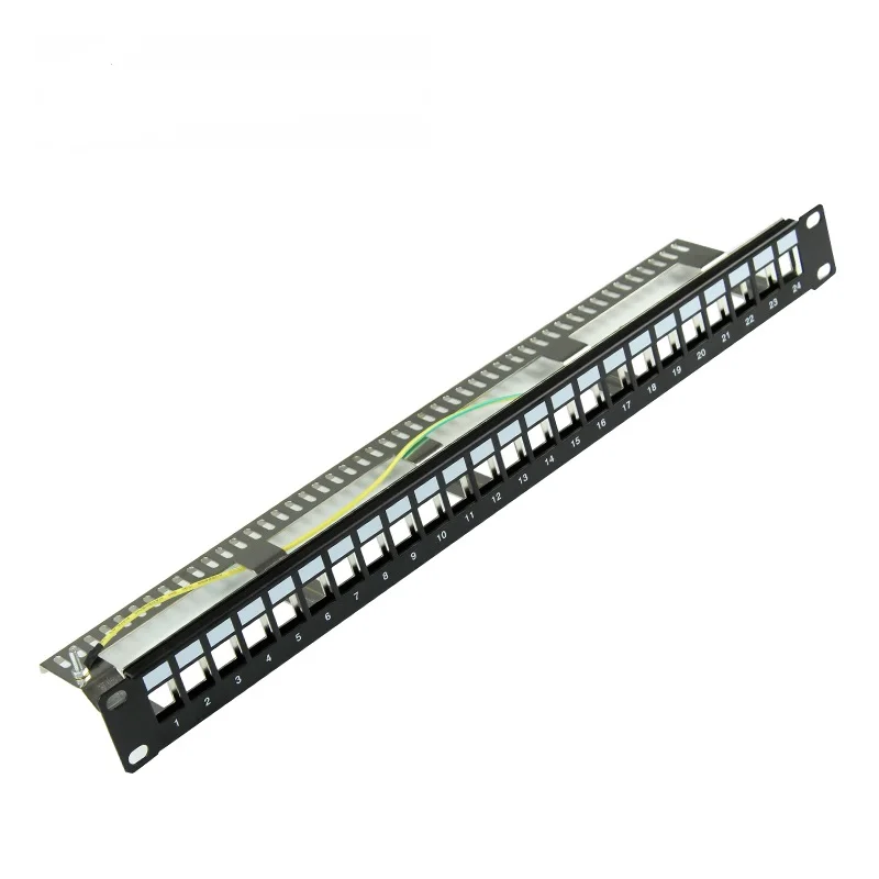 Стойка 1U сеть UTP FTP патч-панель с 24 портами для разъема cat6 keystone