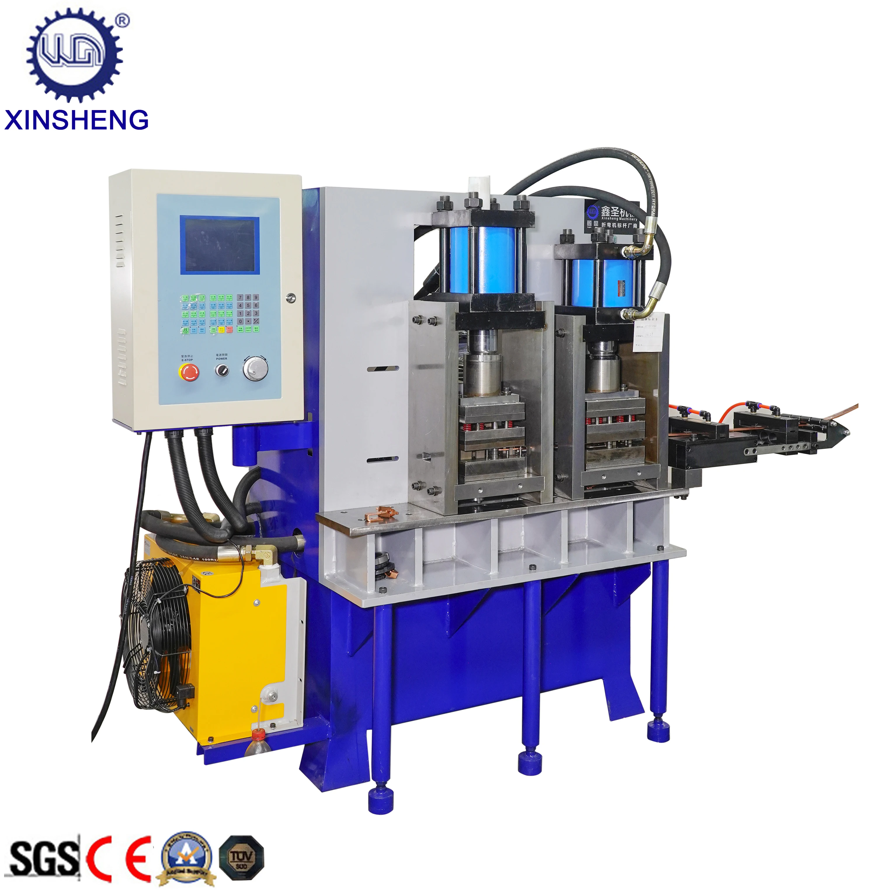 Copper Strip  plate bending  machine with punching holes made in China