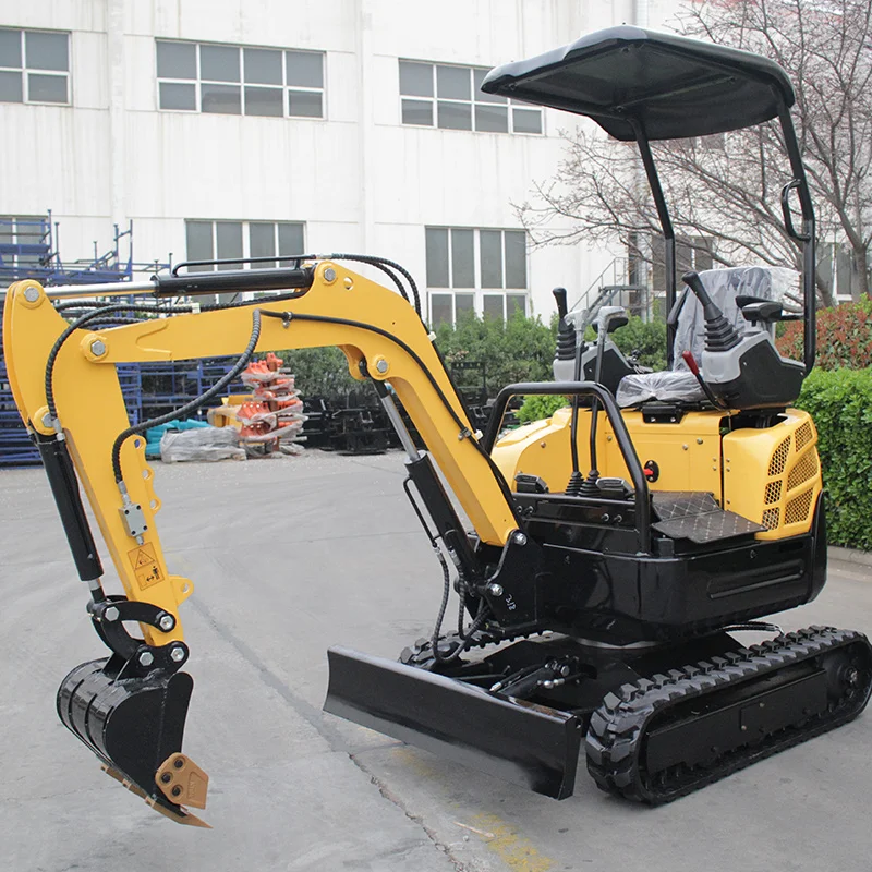 Factory wholesale mini small Chinese excavator 1.2 tons free thumb mini crawler excavator for sale