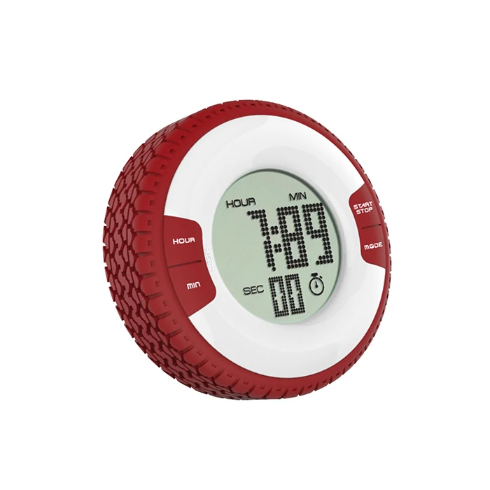 J&R Novelty Cooking Tools Multifunction Round Digital Countdown Countup 24 Hour Timer Kitchen Clock with Magnet Stand