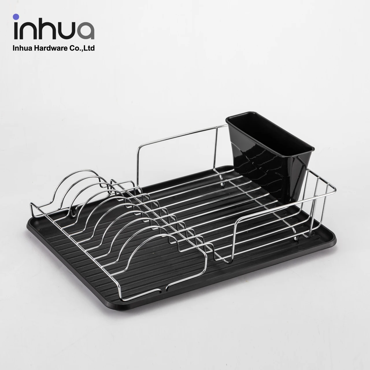 
Simple single layer dish rack iron wire dish drying rack kitchen storage drain rack for kitchen black color 