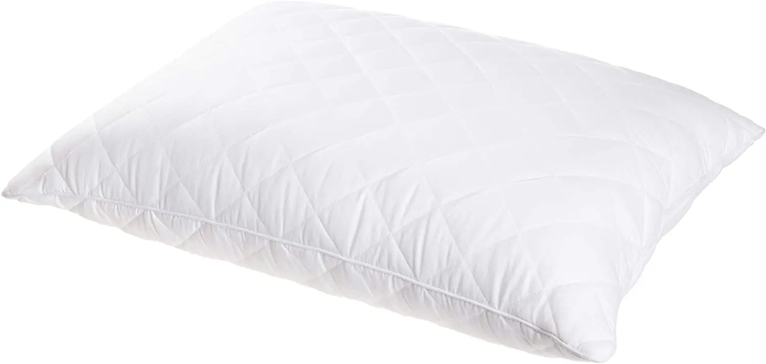 High quality soft goose down pillows with blended 100% cotton shell with double edge with piping queen size pillow insert.