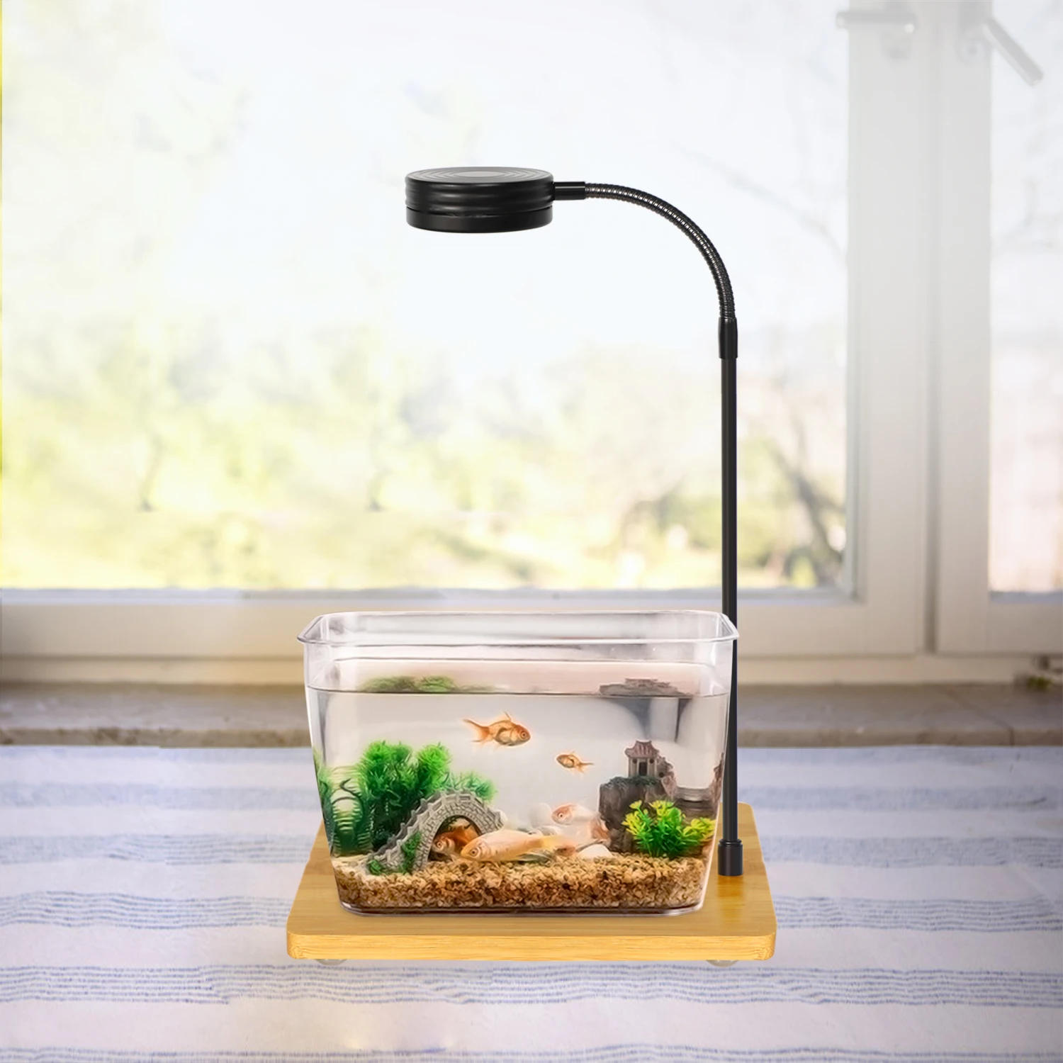 ce rohs small bamboo base jellyfish lamp led aquarium light full spectrum for fish tank bonsai