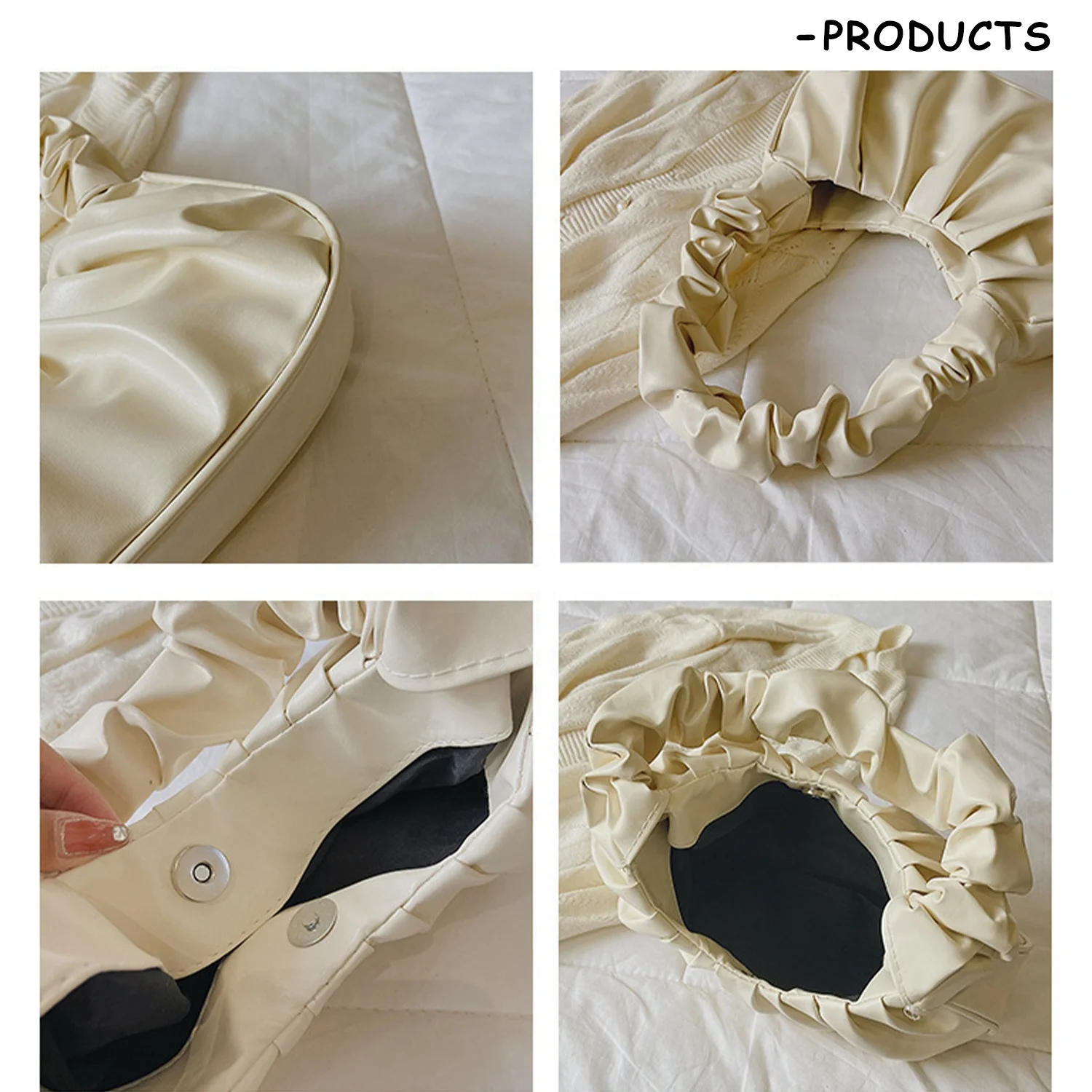 2023 Summer soft casual handbags fashion armpit bags ladies shoulder vintage bag female mini dumpling bag for women