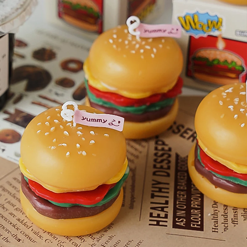 DGC Hamburger Candle  Big Mac Candle Aroma Burger Fun Food Party Candle