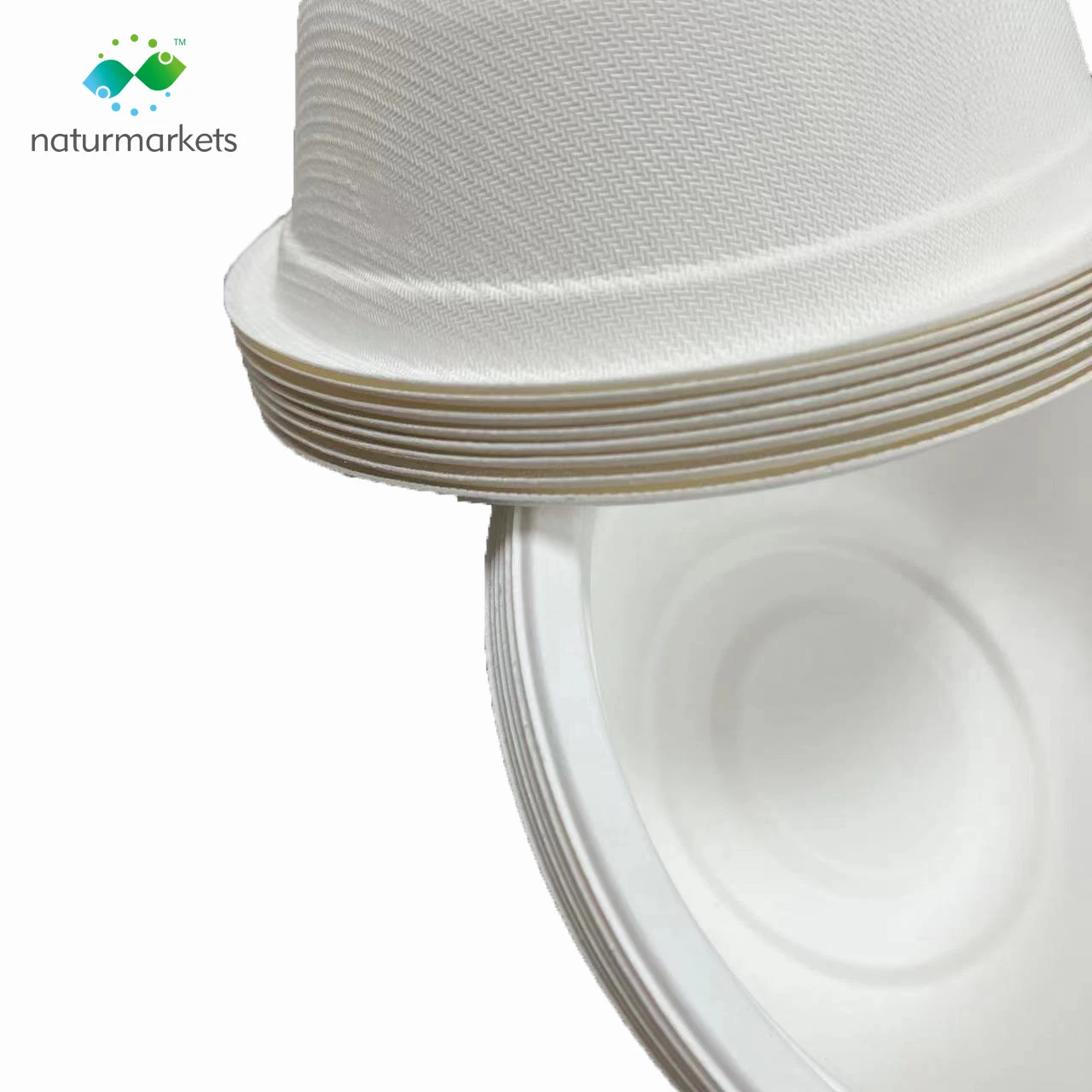 PFAS Free 12 Oz Eco Friendly Biodegradable Bagasse Pulp Soup Bowls Takeaway Food Packaging Disposable Soup Bowl