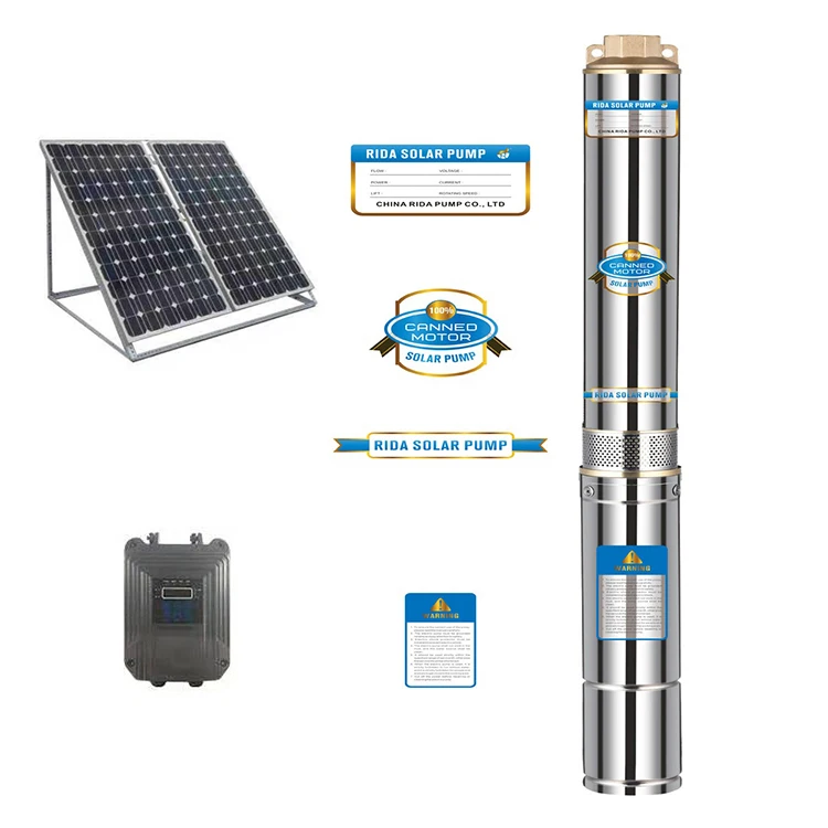 RIDA Professional Production 48V Agriculture Irrigation Smart Solar Water BLDC Solar Submersible Pump