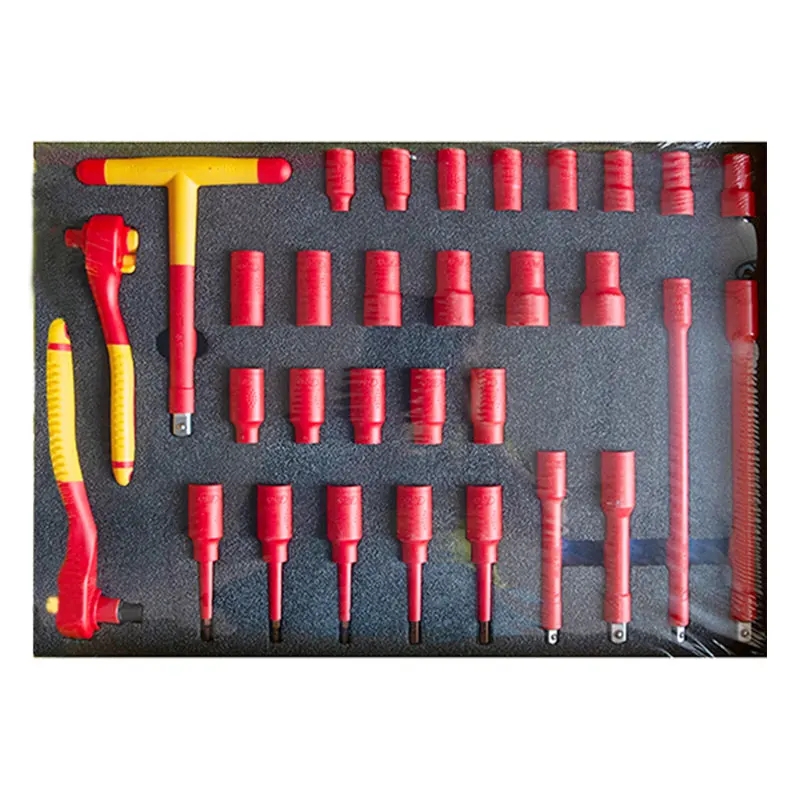 WEDO VDE AC 1000V Insulated Tools Set-68pcs with Pliers Screwdrivers Knife Wrenches Sockets IEC 60900