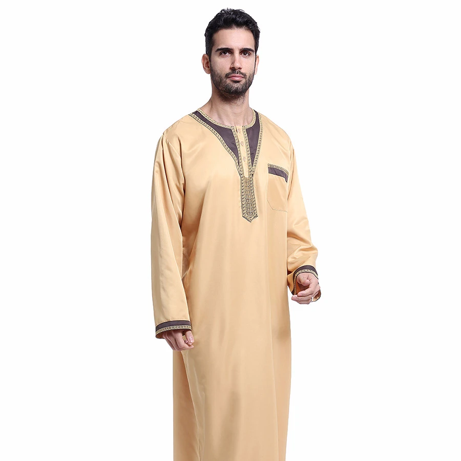 Good Sewing Thoub Abaya Robe Daffah latest designs soft and quickly dry Dishdasha Islamic Arabian Kaftan