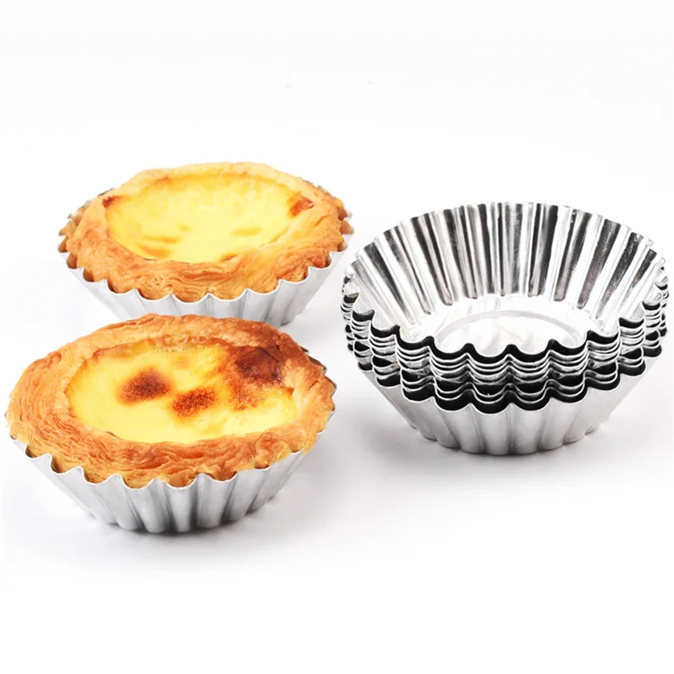 
Sliver Foil Cupcake Liners Egg Tart Mold Aluminum Chrysanthemum Thick Cake Decorating Tools Baking Tool 
