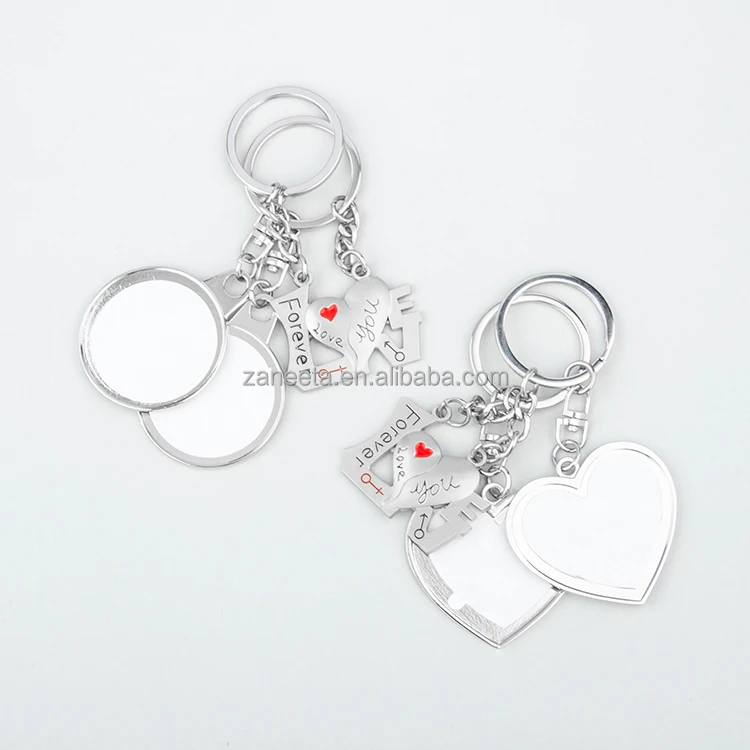 Wholesale Couple Heart Mini Photo Album Film Sublimation Blank Couple Keychain Sublimation Blanks