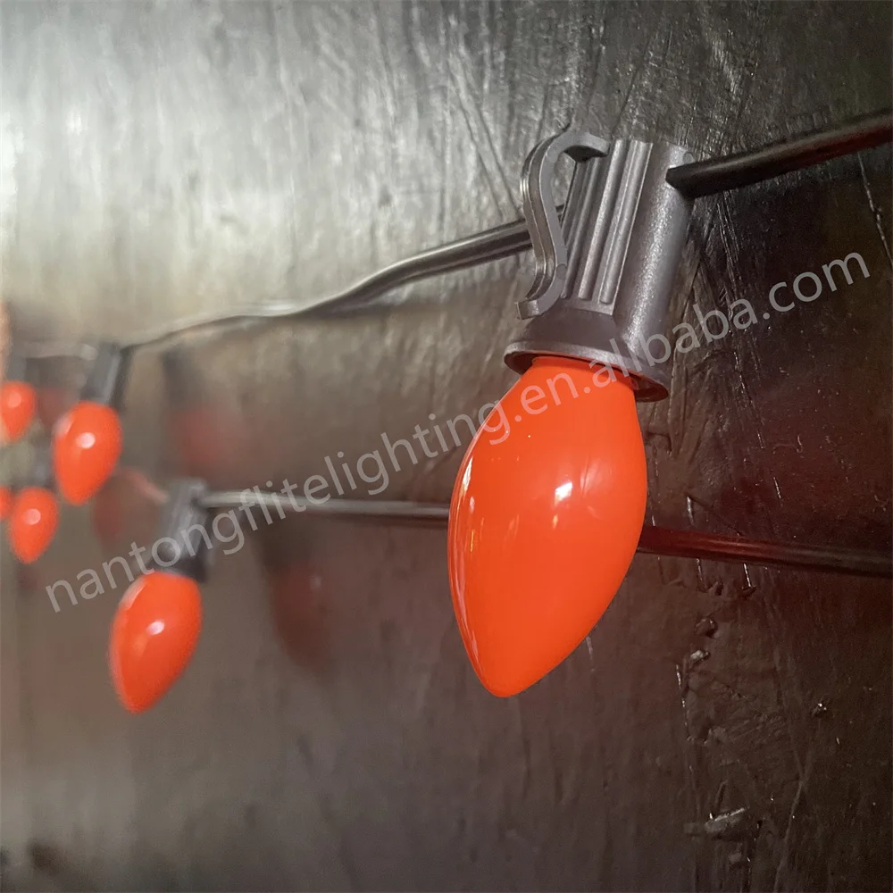 Наружная гирлянда для заднего двора C7 C9 светодиодная Рождественская садовая катушка проволока с основанием E12