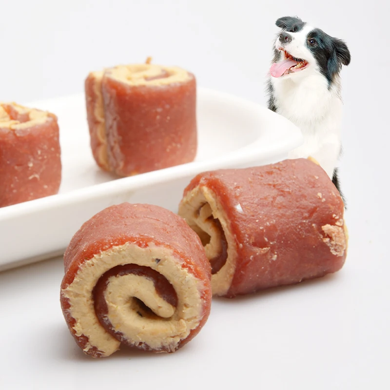 Factory direct marketing duck meat dog treats small and medium-sized dog pet snacks Duck& Codfish Sushi